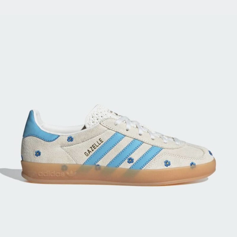 adidas Gazelle Indoor Floral White Blue IF4491 Grailify